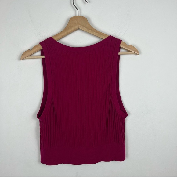 NWT Free People Hot Pink Fucsia  Saturday Morning Crop Tank Size M - Picture 6 of 7